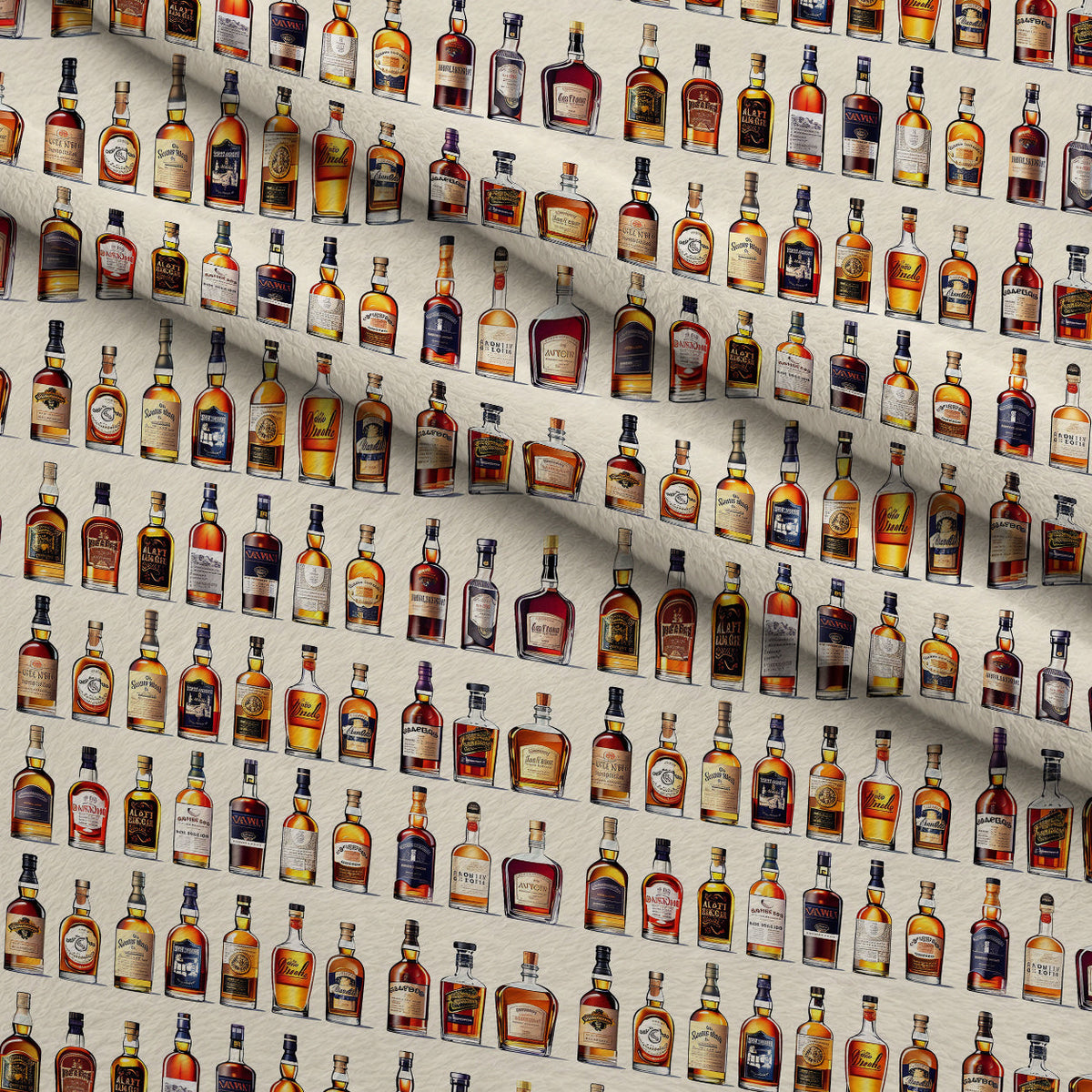 Amber Spirits Pattern 5 Fleece Fabric — fleece fabric folded close-up preview (mv-fleece-v1:lying)
