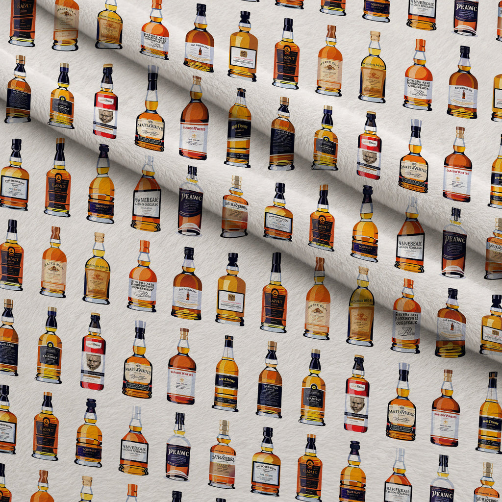 Amber Spirits Pattern 9 Fleece Fabric — fleece fabric folded close-up preview (mv-fleece-v1:lying)