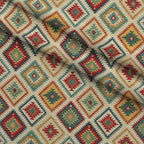 Anatolian Diamonds Pattern 1 Fleece Fabric — fleece fabric folded close-up preview (mv-fleece-v1:lying)