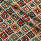 Anatolian Diamonds Pattern 6 Fleece Fabric — fleece fabric folded close-up preview (mv-fleece-v1:lying)