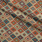 Anatolian Diamonds Pattern 9 Fleece Fabric — fleece fabric folded close-up preview (mv-fleece-v1:lying)