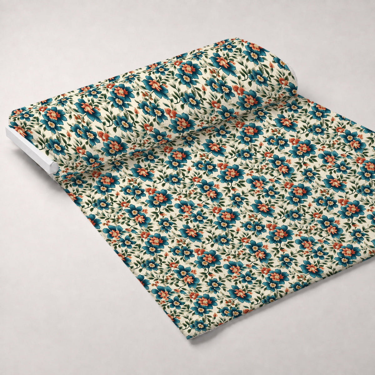 Antique Bouquet Pattern 11 Fleece Fabric — fleece fabric unrolled bolt preview (mv-fleece-v1:bolt)