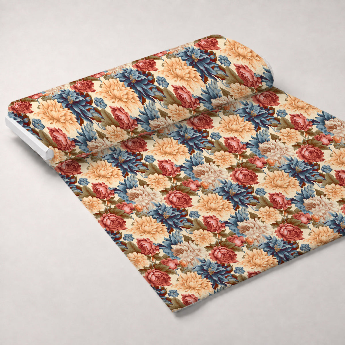 Antique Bouquet Pattern 12 Fleece Fabric — fleece fabric unrolled bolt preview (mv-fleece-v1:bolt)