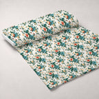 Antique Bouquet Pattern 15 Fleece Fabric — fleece fabric unrolled bolt preview (mv-fleece-v1:bolt)