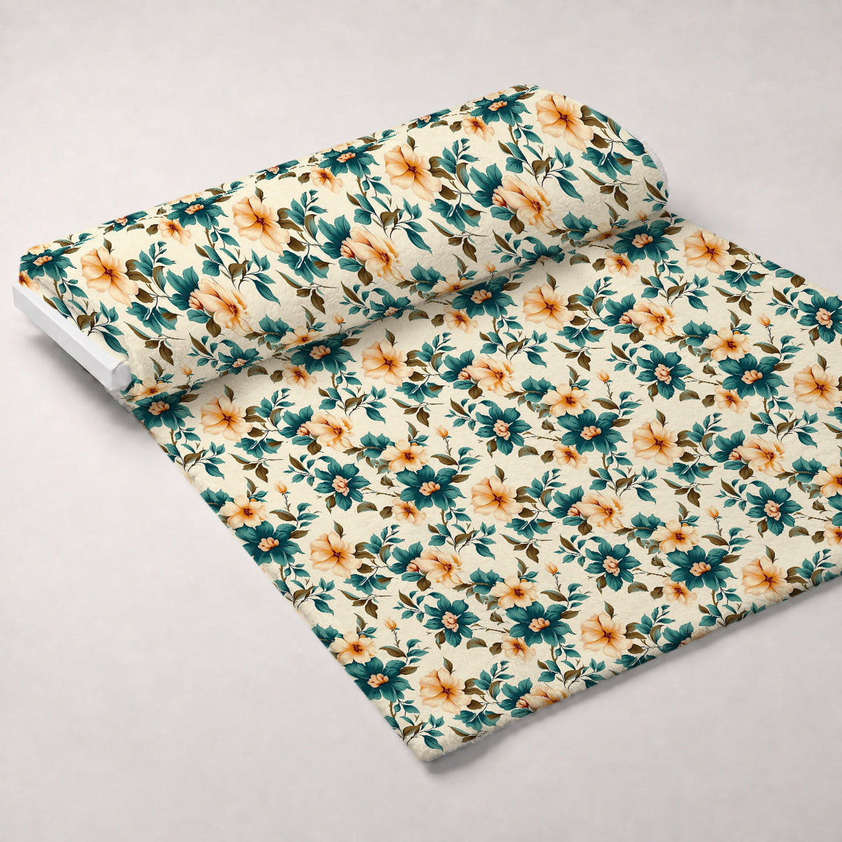Antique Bouquet Pattern 19 Fleece Fabric — fleece fabric unrolled bolt preview (mv-fleece-v1:bolt)