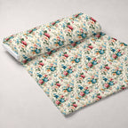 Antique Bouquet Pattern 2 Fleece Fabric — fleece fabric unrolled bolt preview (mv-fleece-v1:bolt)