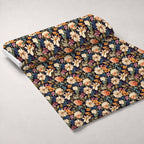 Antique Bouquet Pattern 7 Fleece Fabric — fleece fabric unrolled bolt preview (mv-fleece-v1:bolt)