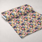 Antique Bouquet Pattern 8 Fleece Fabric — fleece fabric unrolled bolt preview (mv-fleece-v1:bolt)