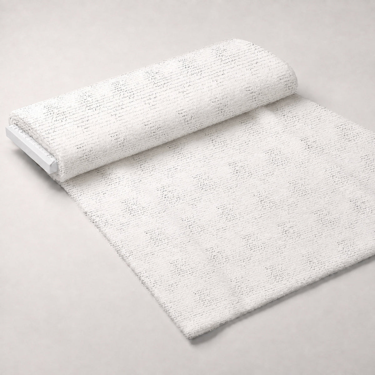 Antique Script Pattern 1 Fleece Fabric — fleece fabric unrolled bolt preview (mv-fleece-v1:bolt)