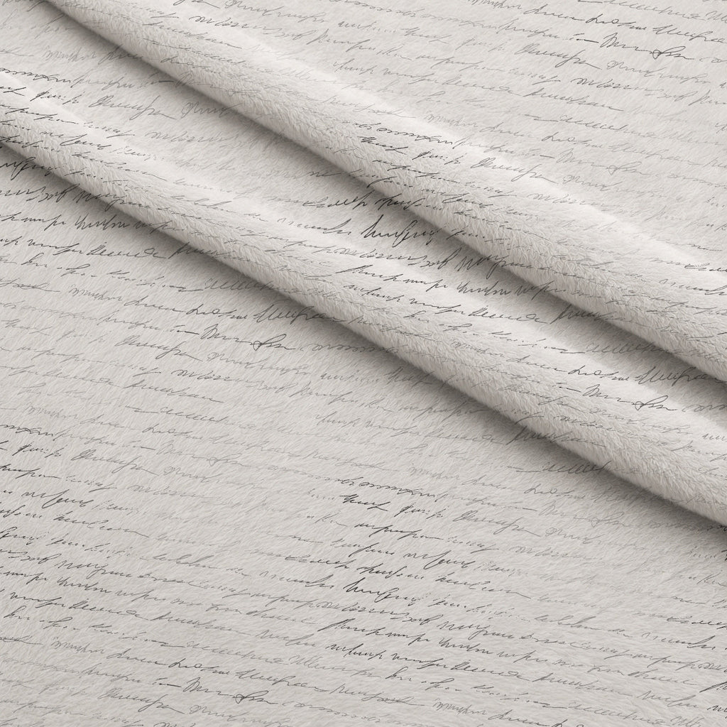 Antique Script Pattern 1 Fleece Fabric — fleece fabric folded close-up preview (mv-fleece-v1:lying)