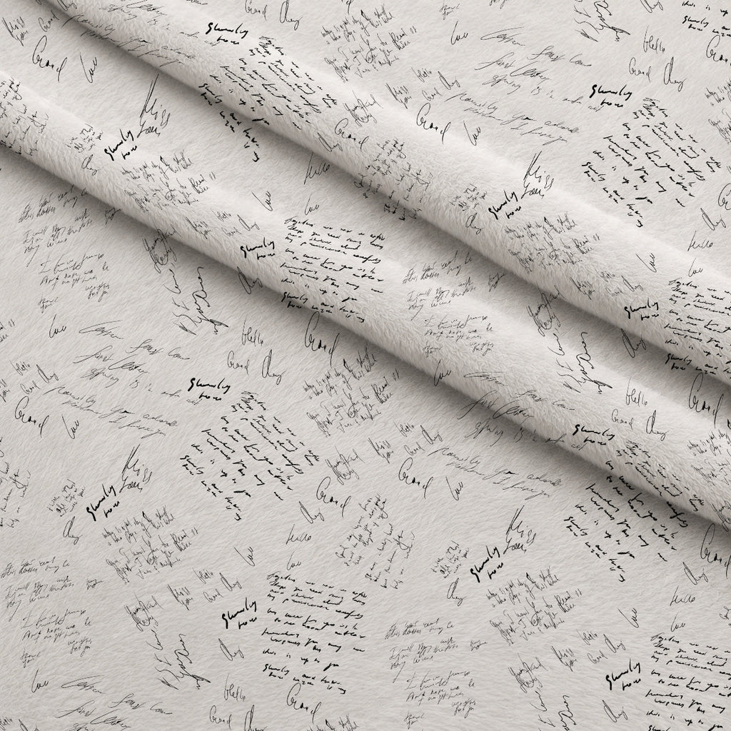 Antique Script Pattern 3 Fleece Fabric — fleece fabric folded close-up preview (mv-fleece-v1:lying)