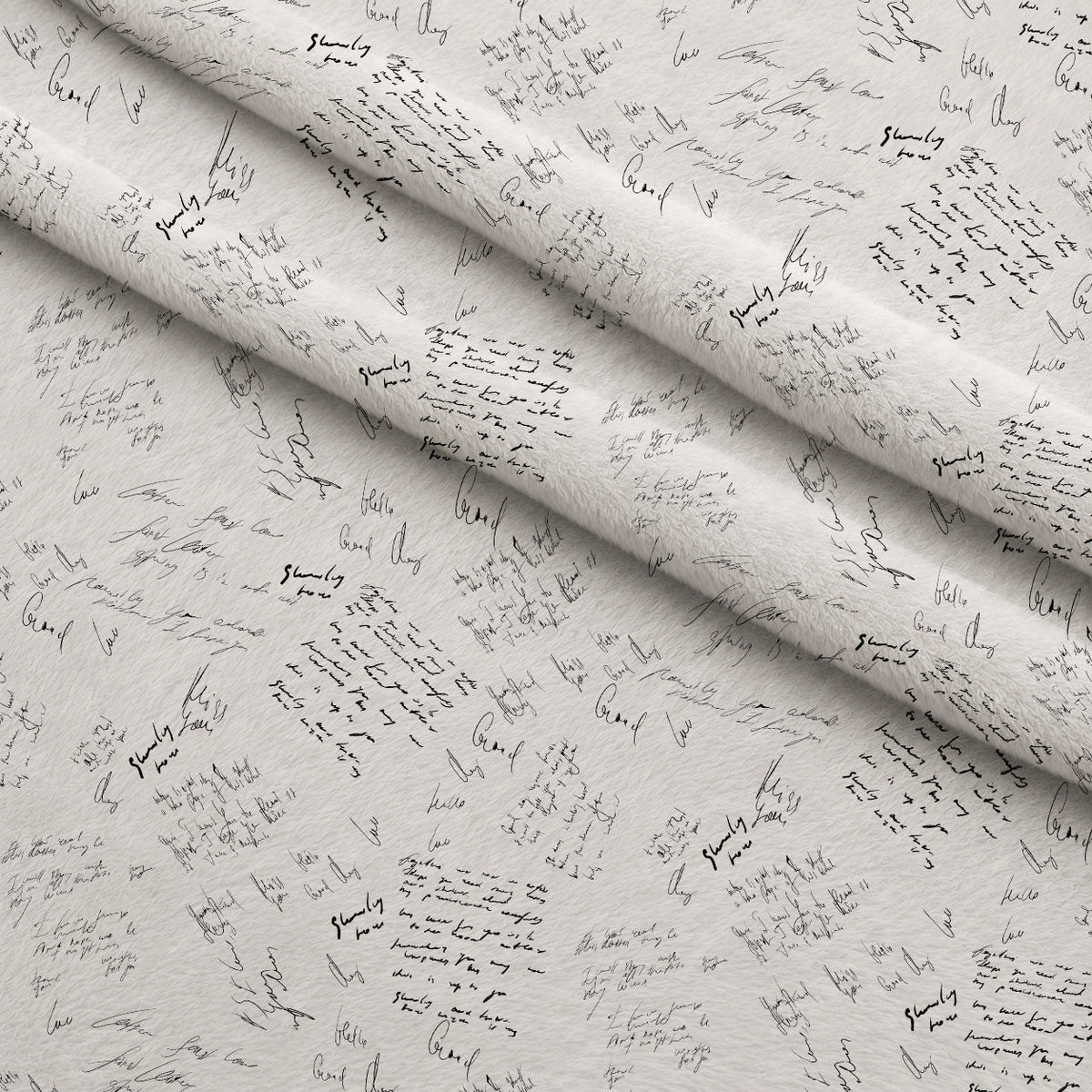 Antique Script Pattern 3 Fleece Fabric — fleece fabric folded close-up preview (mv-fleece-v1:lying)