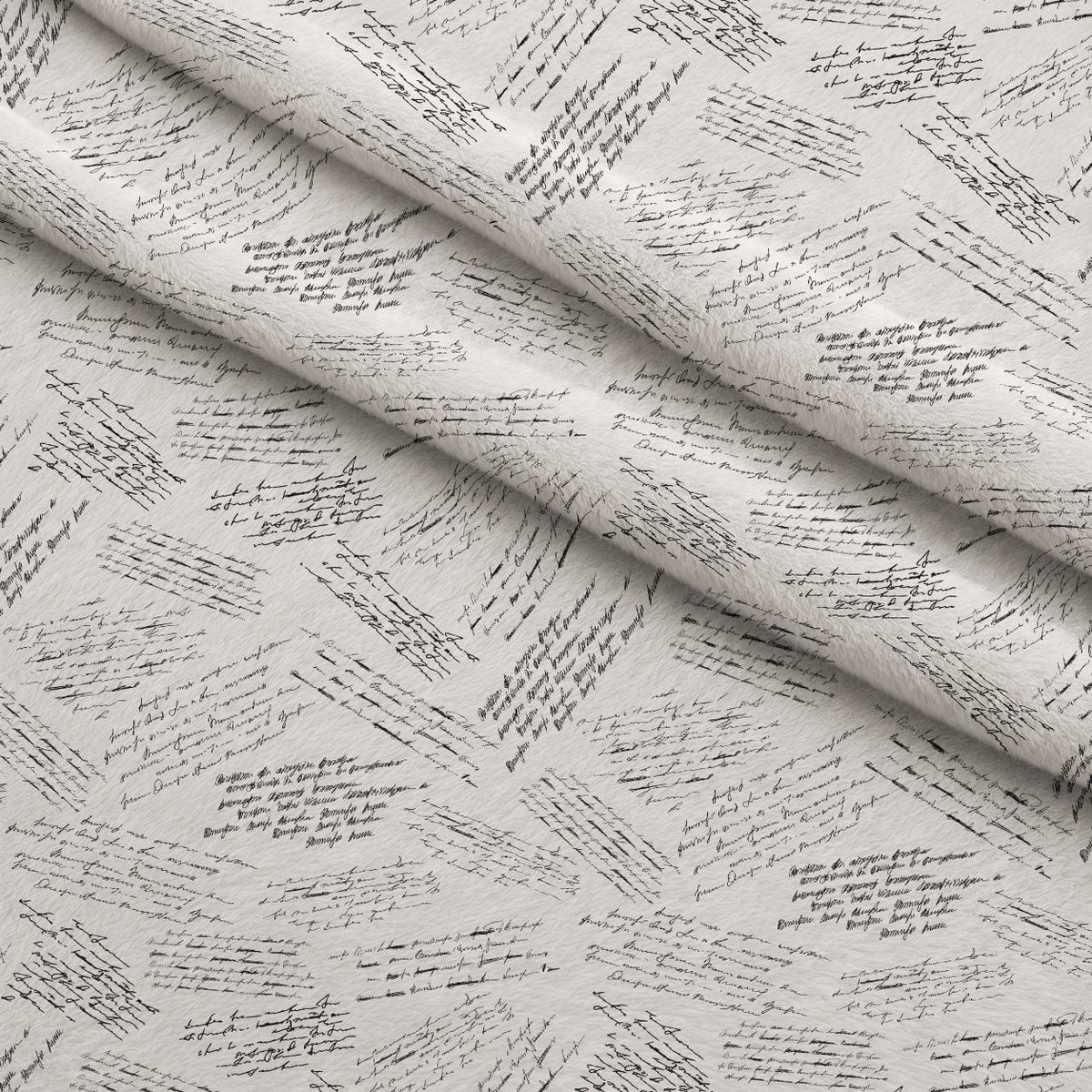 Antique Script Pattern 5 Fleece Fabric — fleece fabric folded close-up preview (mv-fleece-v1:lying)