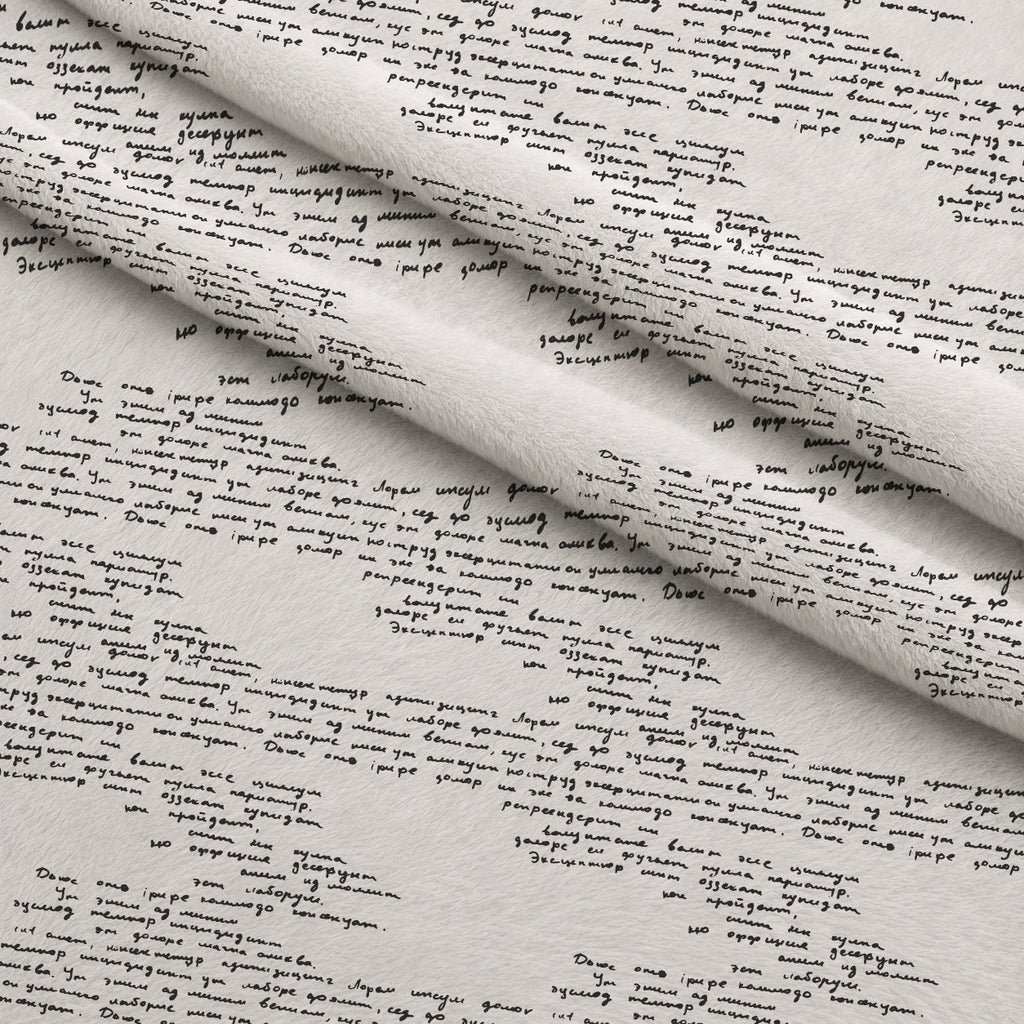 Antique Script Pattern 7 Fleece Fabric — fleece fabric folded close-up preview (mv-fleece-v1:lying)