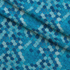 Aqua Currents Pattern 2 Fleece Fabric — fleece fabric folded close-up preview (mv-fleece-v1:lying)