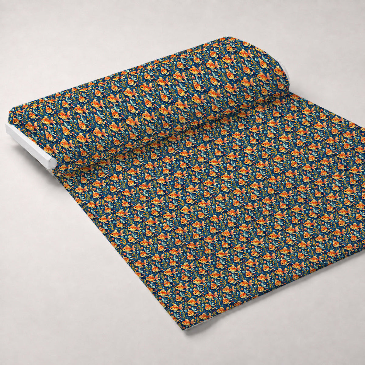 Aquarium Bubbles Pattern 1 Fleece Fabric — fleece fabric unrolled bolt preview (mv-fleece-v1:bolt)