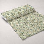 Art Nouveau Chicory Blossoms Pattern 1 Fleece Fabric — fleece fabric unrolled bolt preview (mv-fleece-v1:bolt)