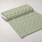 Art Nouveau Chicory Blossoms Pattern 2 Fleece Fabric — fleece fabric unrolled bolt preview (mv-fleece-v1:bolt)