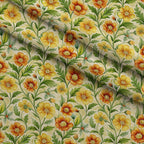 Art Nouveau Cinquefoils Pattern 1 Fleece Fabric — fleece fabric folded close-up preview (mv-fleece-v1:lying)