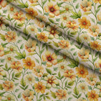 Art Nouveau Cinquefoils Pattern 2 Fleece Fabric — fleece fabric folded close-up preview (mv-fleece-v1:lying)