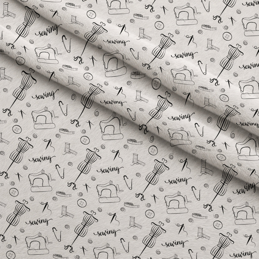 Assorted Sewing Pattern 1 Fleece Fabric — fleece fabric folded close-up preview (mv-fleece-v1:lying)
