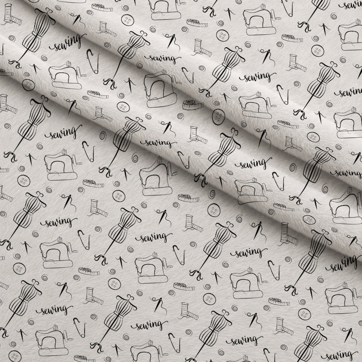 Assorted Sewing Pattern 1 Fleece Fabric — fleece fabric folded close-up preview (mv-fleece-v1:lying)