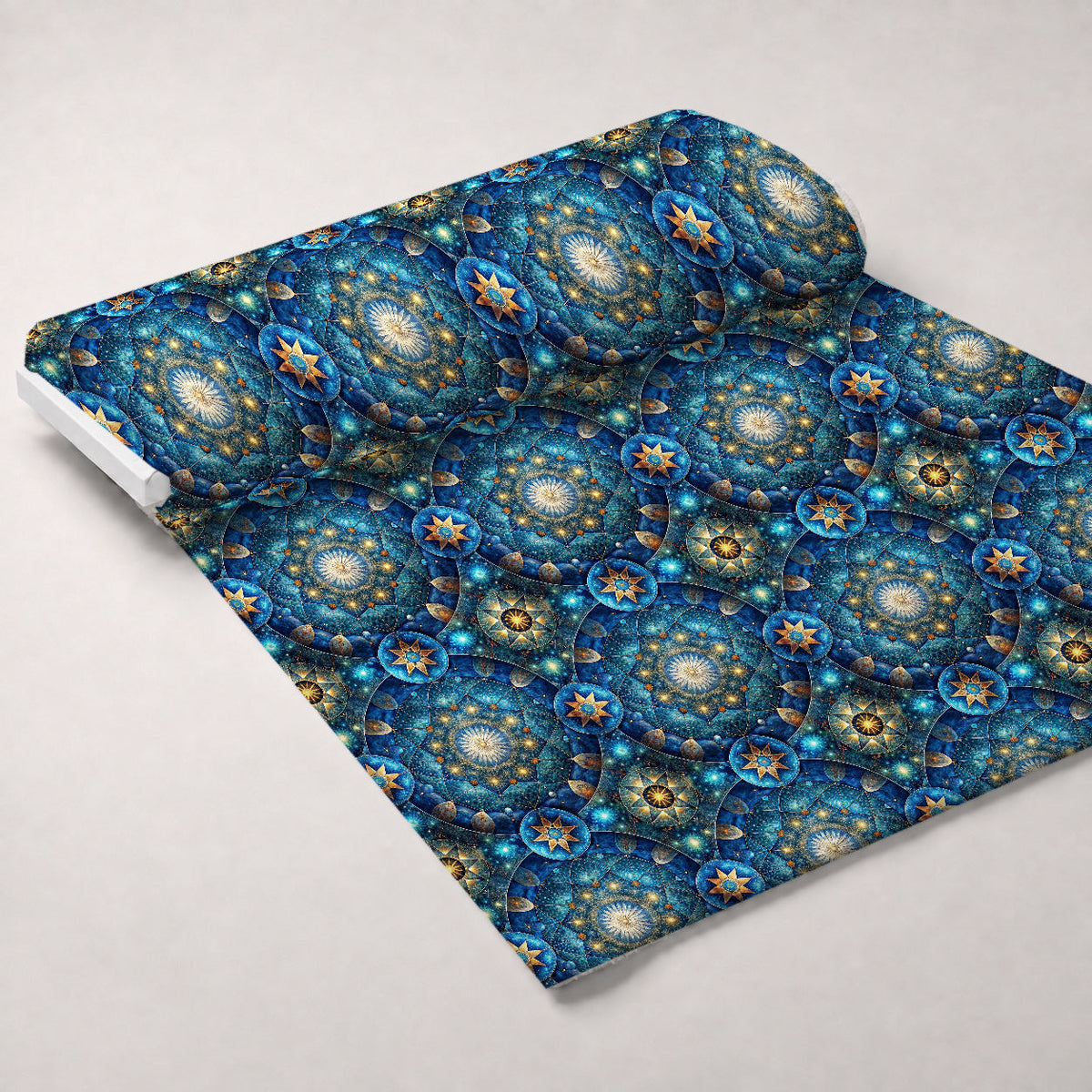 Astral Mandala Pattern 10 Fleece Fabric — fleece fabric unrolled bolt preview (mv-fleece-v1:bolt)