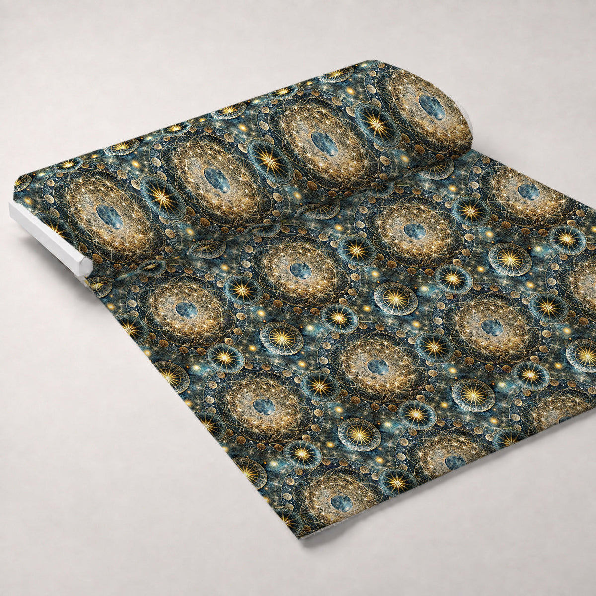 Astral Mandala Pattern 4 Fleece Fabric — fleece fabric unrolled bolt preview (mv-fleece-v1:bolt)