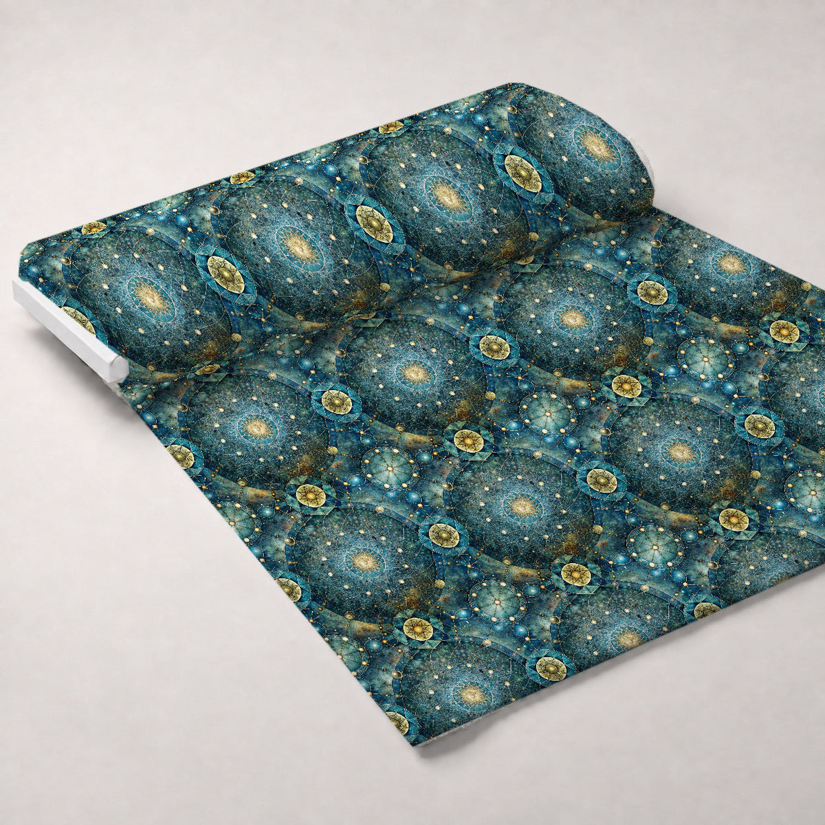 Astral Mandala Pattern 5 Fleece Fabric — fleece fabric unrolled bolt preview (mv-fleece-v1:bolt)