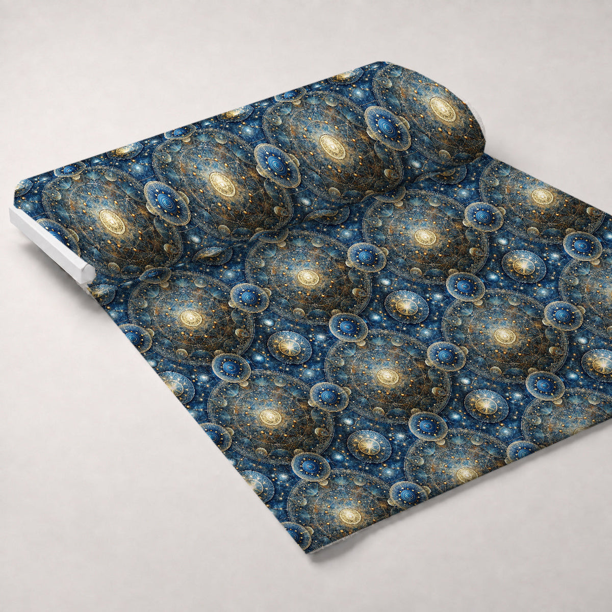 Astral Mandala Pattern 7 Fleece Fabric — fleece fabric unrolled bolt preview (mv-fleece-v1:bolt)