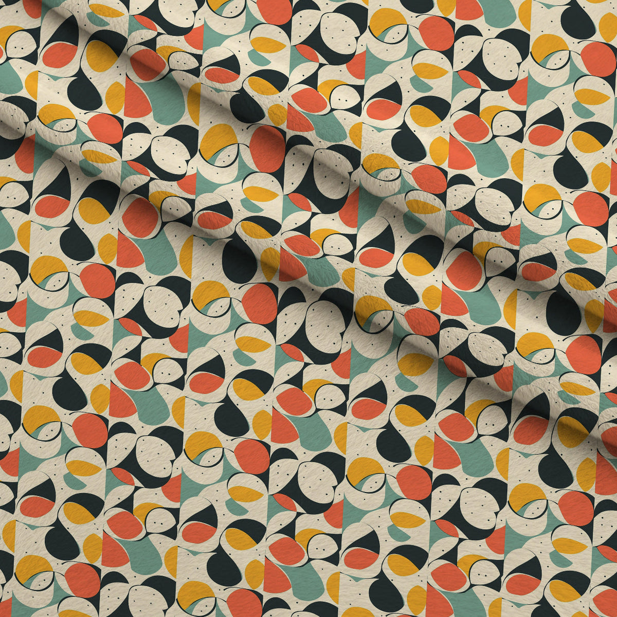 Atomic Diamonds Pattern 1 Fleece Fabric — fleece fabric folded close-up preview (mv-fleece-v1:lying)