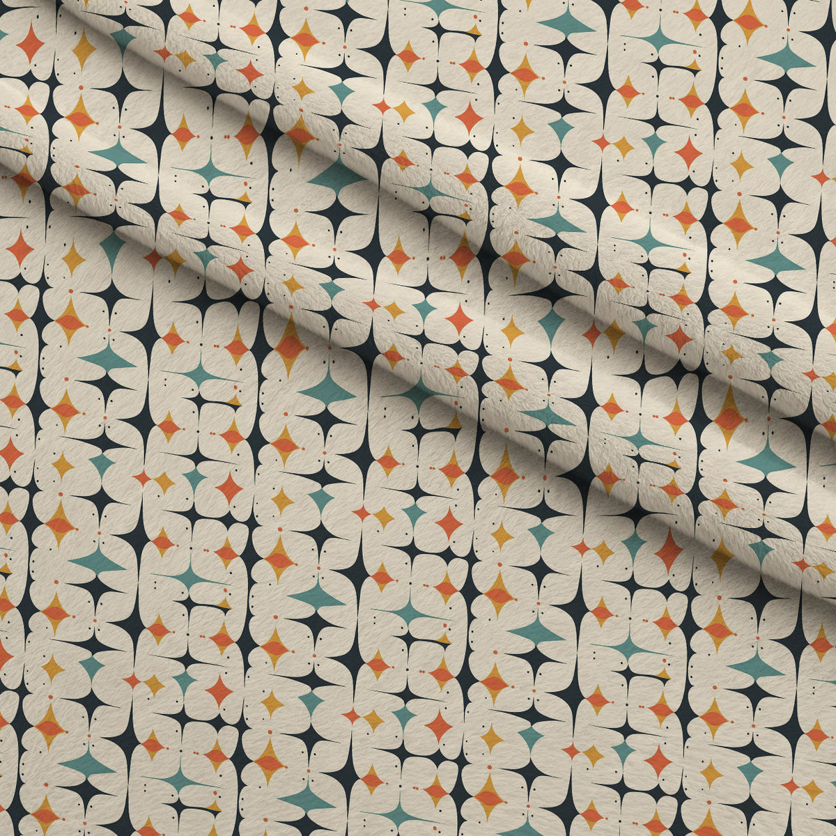 Atomic Diamonds Pattern 11 Fleece Fabric — fleece fabric folded close-up preview (mv-fleece-v1:lying)