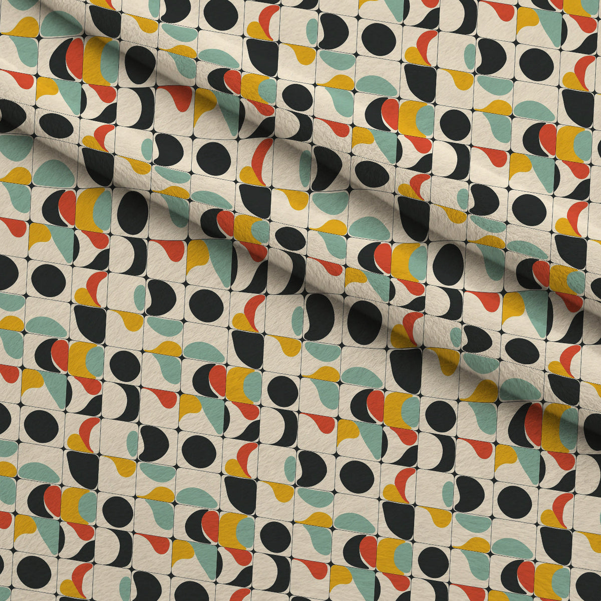 Atomic Diamonds Pattern 2 Fleece Fabric — fleece fabric folded close-up preview (mv-fleece-v1:lying)