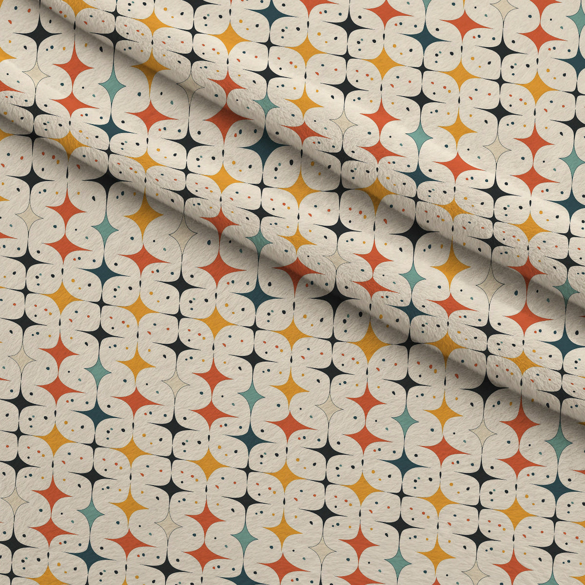 Atomic Diamonds Pattern 8 Fleece Fabric — fleece fabric folded close-up preview (mv-fleece-v1:lying)
