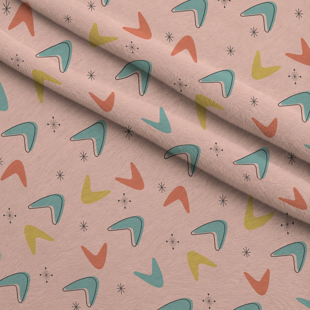 Atomic Lounge Pattern 1 Fleece Fabric — fleece fabric folded close-up preview (mv-fleece-v1:lying)
