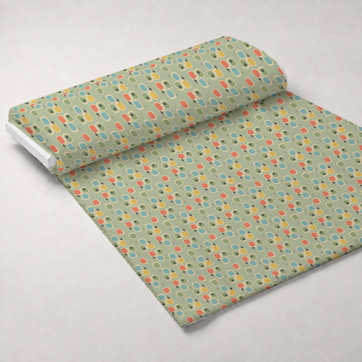 Atomic Lounge Pattern 13 Fleece Fabric — fleece fabric unrolled bolt preview (mv-fleece-v1:bolt)