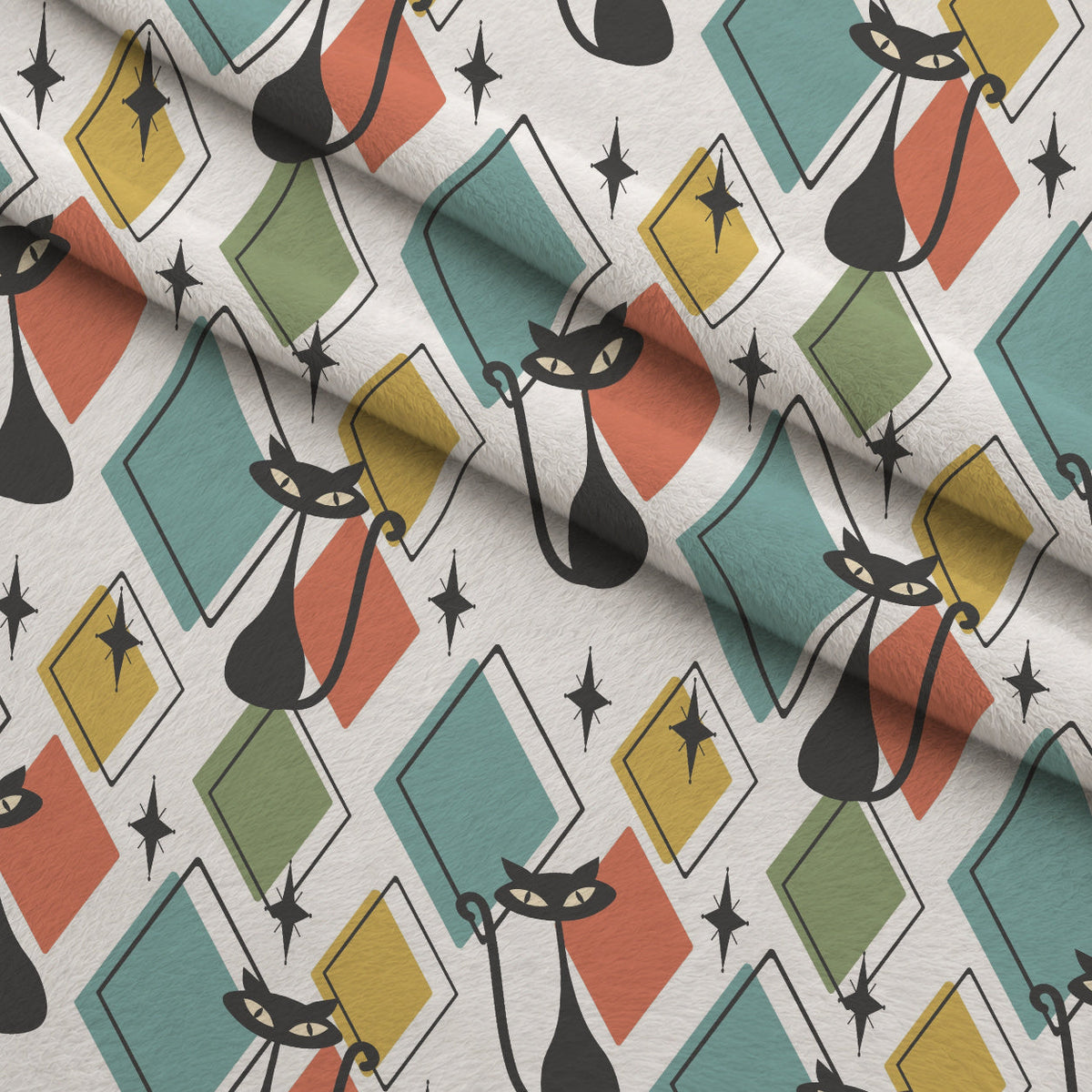 Atomic Lounge Pattern 19 Fleece Fabric — fleece fabric folded close-up preview (mv-fleece-v1:lying)