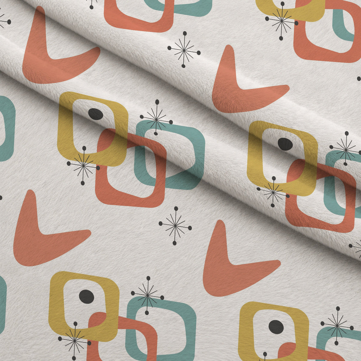 Atomic Lounge Pattern 23 Fleece Fabric — fleece fabric folded close-up preview (mv-fleece-v1:lying)