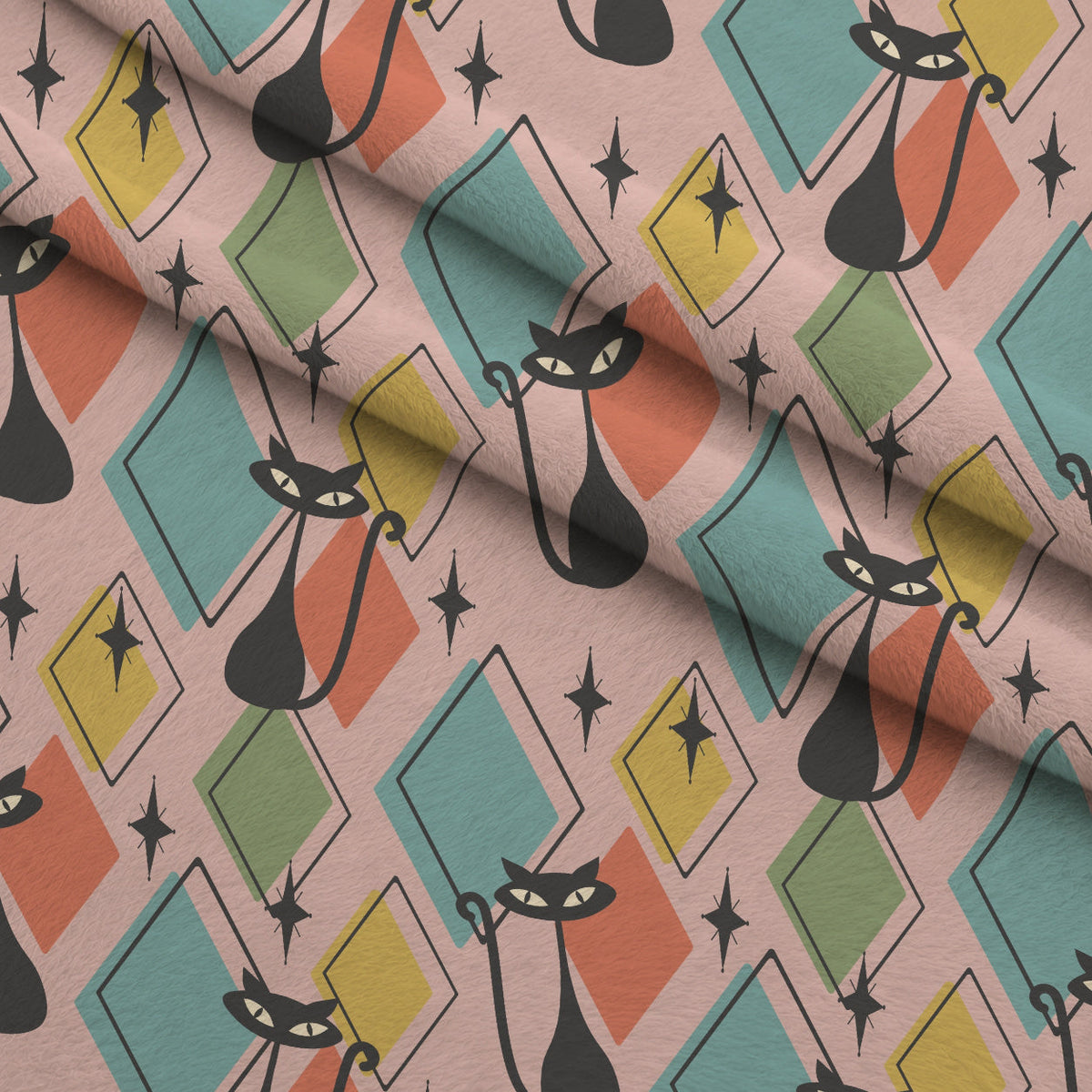 Atomic Lounge Pattern 29 Fleece Fabric — fleece fabric folded close-up preview (mv-fleece-v1:lying)