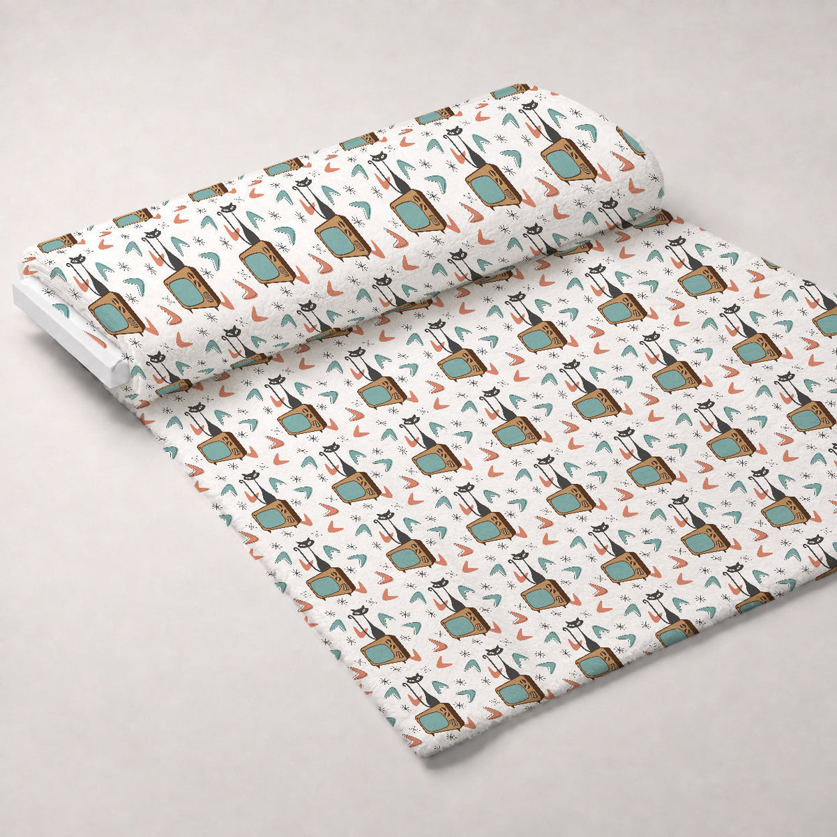 Atomic Lounge Pattern 47 Fleece Fabric — fleece fabric unrolled bolt preview (mv-fleece-v1:bolt)