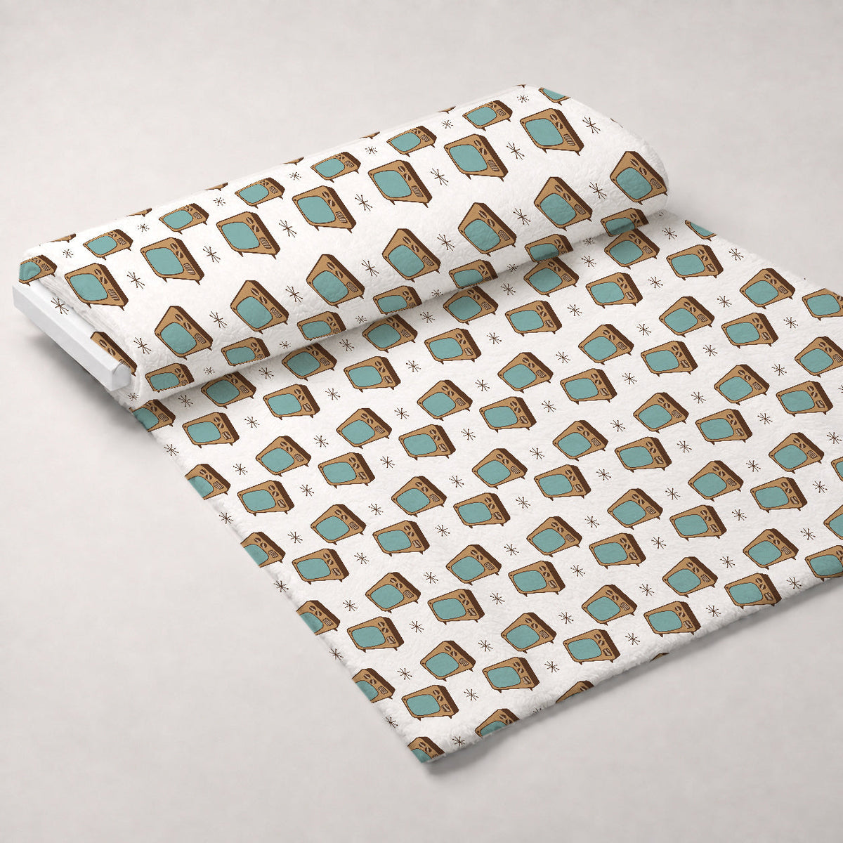 Atomic Lounge Pattern 52 Fleece Fabric — fleece fabric unrolled bolt preview (mv-fleece-v1:bolt)