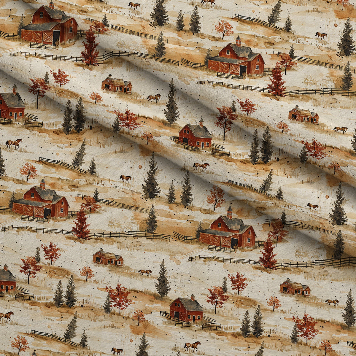 Autumn Homestead Pattern 2 Fleece Fabric — fleece fabric folded close-up preview (mv-fleece-v1:lying)