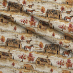 Autumn Homestead Pattern 5 Fleece Fabric — fleece fabric folded close-up preview (mv-fleece-v1:lying)