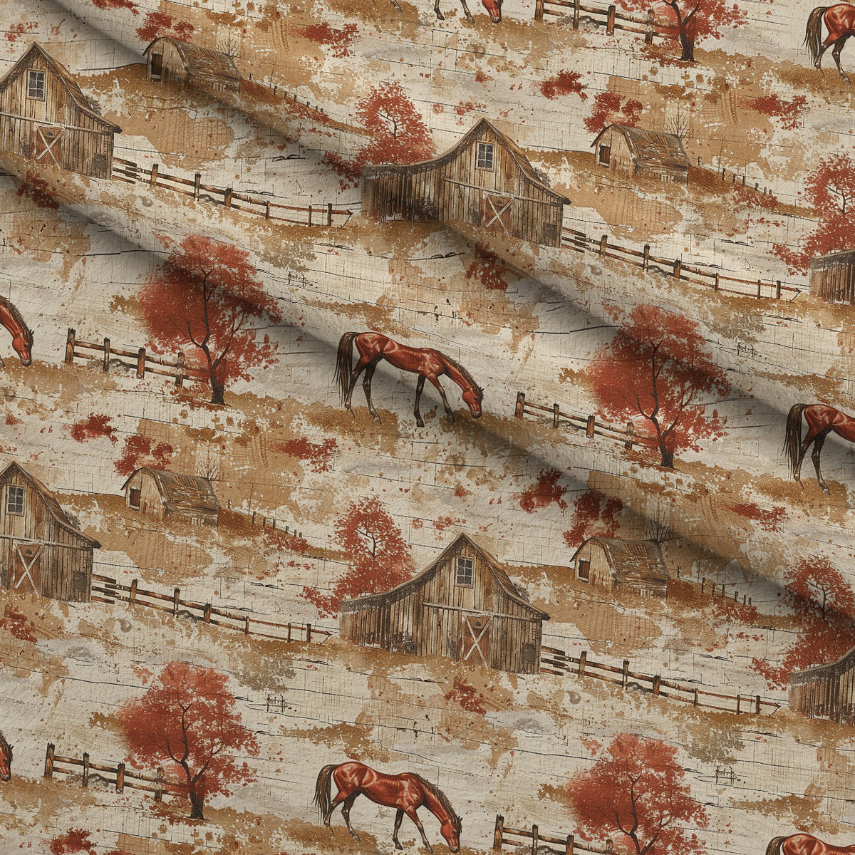 Autumn Homestead Pattern 6 Fleece Fabric — fleece fabric folded close-up preview (mv-fleece-v1:lying)