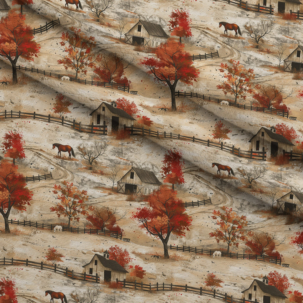 Autumn Homestead Pattern 7 Fleece Fabric — fleece fabric folded close-up preview (mv-fleece-v1:lying)