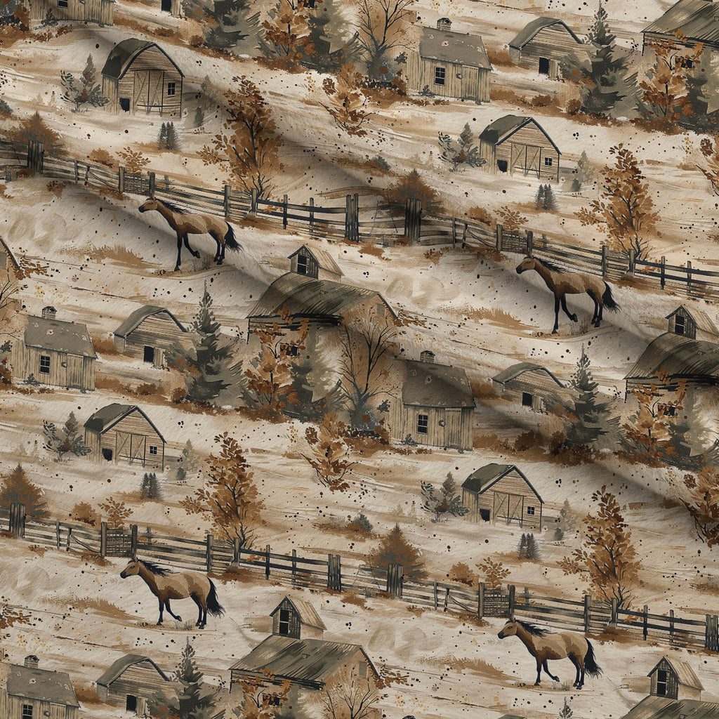 Autumn Homestead Pattern 8 Fleece Fabric — fleece fabric folded close-up preview (mv-fleece-v1:lying)