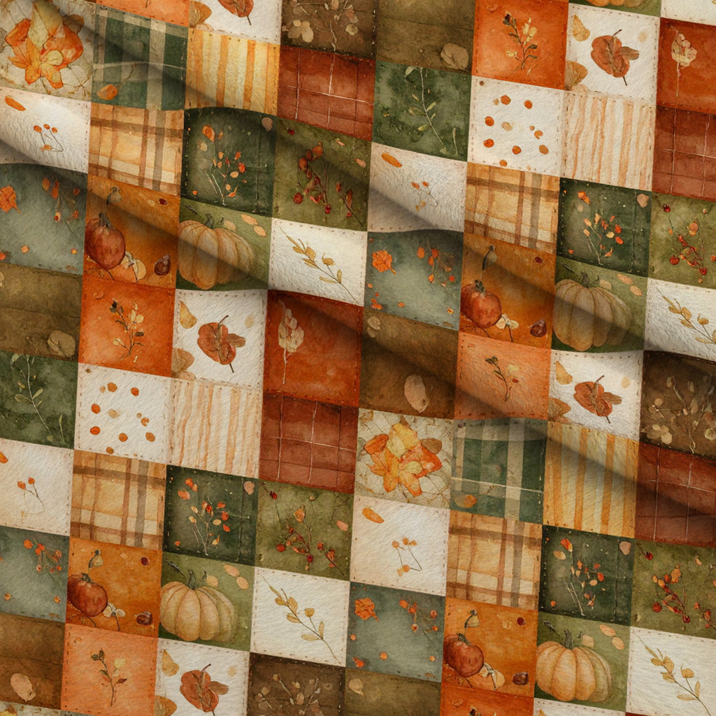 Autumn Woodland Whimsy Pattern 11 Fleece Fabric — fleece fabric folded close-up preview (mv-fleece-v1:lying)