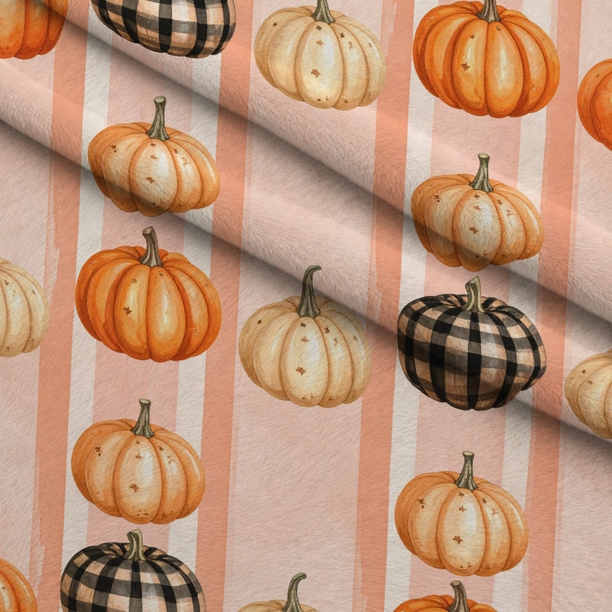 Autumn Woodland Whimsy Pattern 21 Fleece Fabric — fleece fabric folded close-up preview (mv-fleece-v1:lying)
