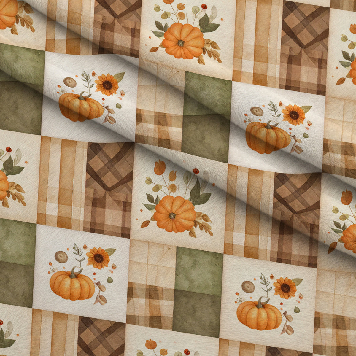 Autumn Woodland Whimsy Pattern 6 Fleece Fabric — fleece fabric folded close-up preview (mv-fleece-v1:lying)