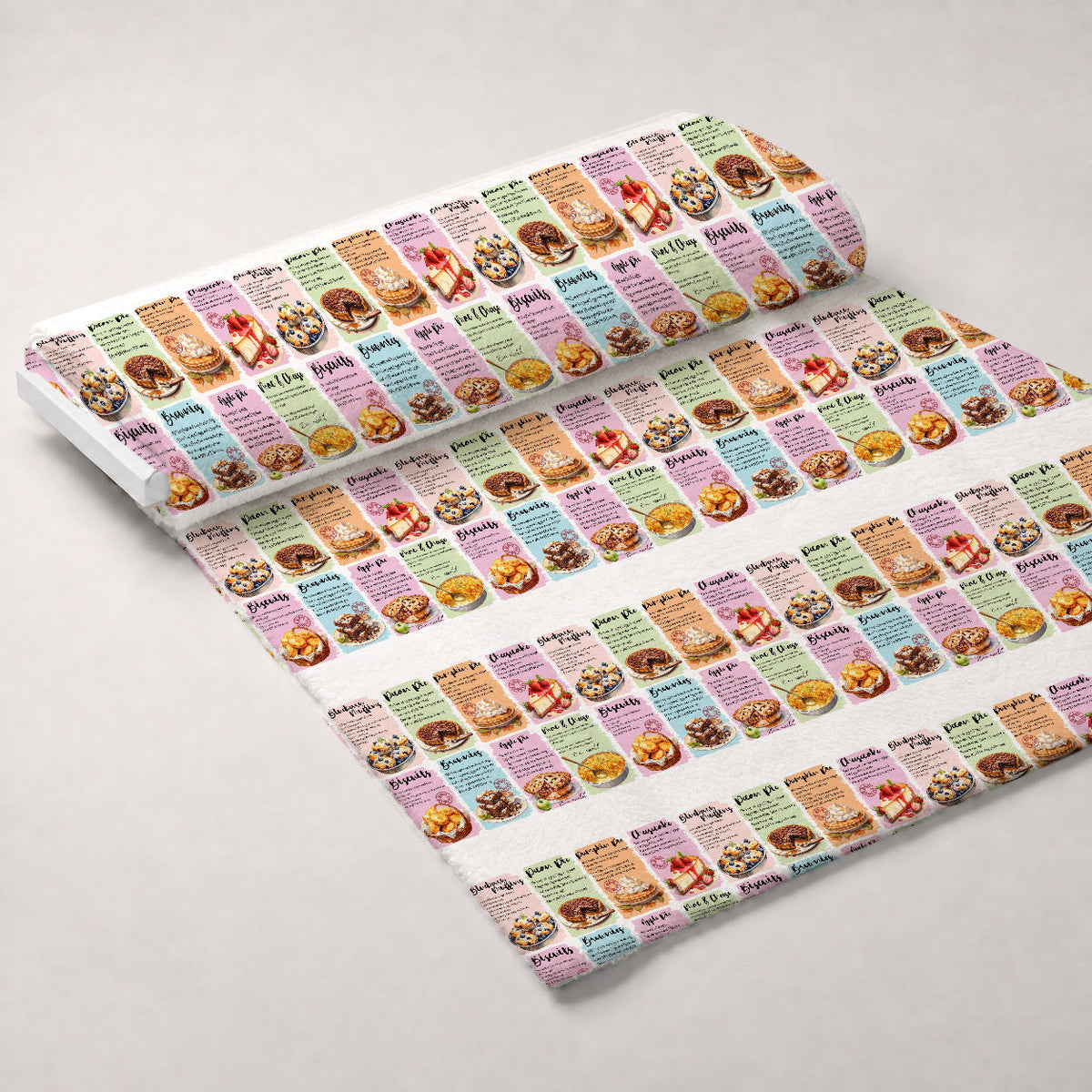 Bakery Bliss Pattern 2 Fleece Fabric — fleece fabric unrolled bolt preview (mv-fleece-v1:bolt)